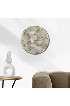 Dekoratif Duvar Saati – 33 cm UV Baskılı MDF Duvar Saati