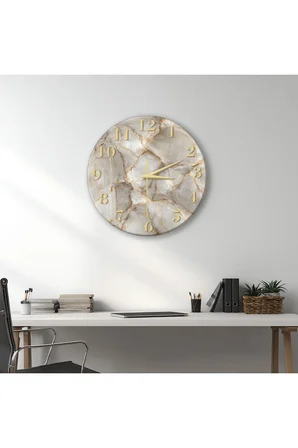 Dekoratif Duvar Saati – 33 cm UV Baskılı MDF Duvar Saati