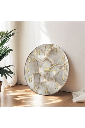 Dekoratif Duvar Saati – 33 cm UV Baskılı MDF Duvar Saati