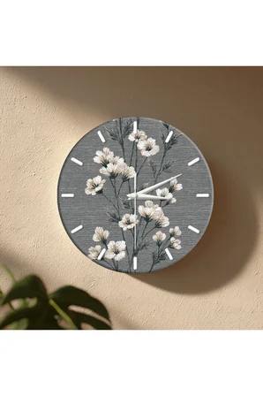 Dekoratif Duvar Saati – 33 cm UV Baskılı MDF Duvar Saati