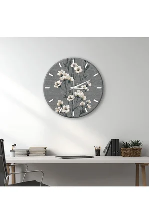 Dekoratif Duvar Saati – 33 cm UV Baskılı MDF Duvar Saati