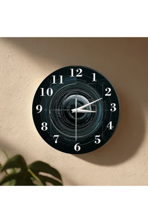 Dekoratif Duvar Saati – 33 cm UV Baskılı MDF Duvar Saati