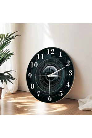 Dekoratif Duvar Saati – 33 cm UV Baskılı MDF Duvar Saati
