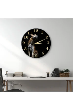 Dekoratif Duvar Saati – 33 cm UV Baskılı MDF Duvar Saati