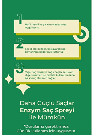 Yağlı saç derisi ve yağlı saçlara özel yağlanma karşıtı saç bakım spreyi 200 ml