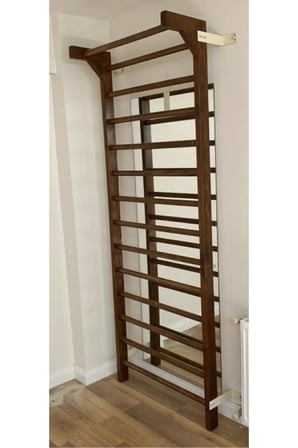 DizyWood Ahşap İsveç Duvarı 70x230 cm – Tırmanma Merdiveni ve Egzersiz Barı