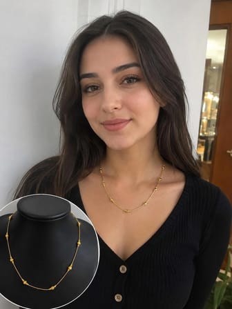 Çelik Kolye Gold