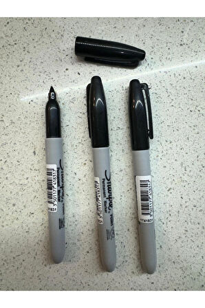 Markör Fine İnce uç Siyah Renk  3 Adet