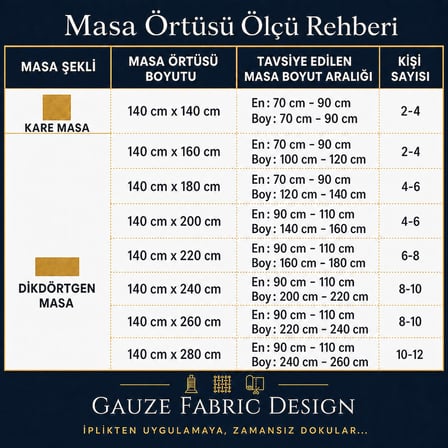 Gauze Fabric Design KADİFE DOKULU DERTSİZ MASA ÖRTÜSÜ, Safir Mint