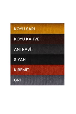 Kadife Dokulu Koyu Sarı Modern Runner