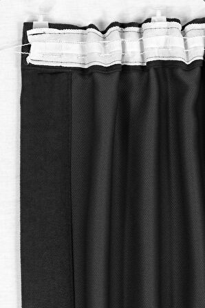 Gauze Fabric Design SAFİR KADİFE DOKULU ANTRASIT YÜKSEK KALİTELİ EKSTRAFORLU FON PERDE 150 x 260