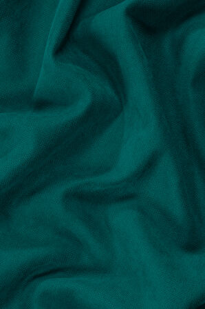 Gauze Fabric Design SAFİR KADİFE DOKULU DENIZ YEŞILI YÜKSEK KALİTELİ EKSTRAFORLU FON PERDE 100 x 260