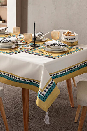 Masa Örtüsü Takımı, 6'lı Amerikan Servis, 6'lı Peçete, Runner, Masa Örtüsü