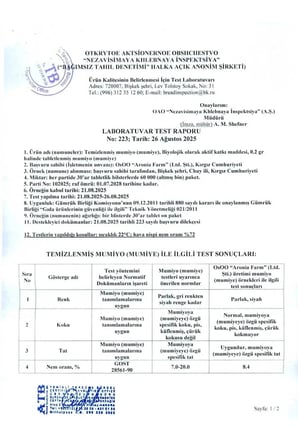 %100 Saf Mumiyo 30'lu Tablet Kırgızistan'dan İthal Shilajit
