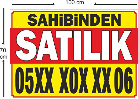 SUFİ DİJİTAL  Sahibinden Satılık Branda Afiş Pankart 70x100 cm