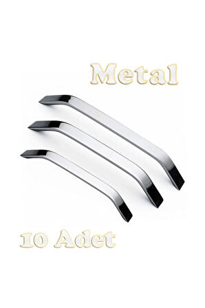 Şahin Alüminyum Metal Lüks Modern Mobilya Çekmece Mutfak Dolabı Kulpu Krom 128mm (10 Adet)