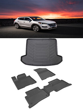 Sahler Hyundai Tucson 2016-2020 4.5D Paspas 3D Rizline Bagaj Havuz Set