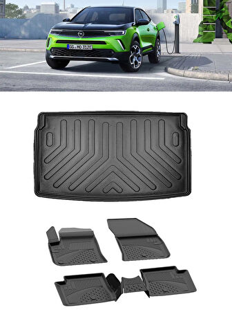 Sahler Peugeot 2008 Elektrikli 2022 ve Sonrası 4.5D Paspas 3D Rizline ÜST Bagaj Havuzu