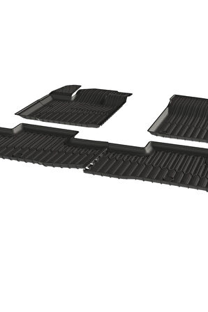 Sahler Togg T10X 2023 ve Sonrası 4.5D Premıum Paspas 3D Rizline Bagaj Havuzu Set