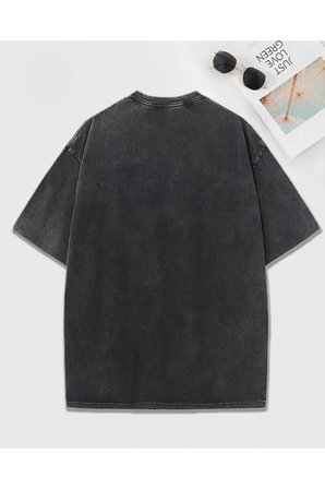 I said ı'm Fine Baskılı Yıkamalı Vintage Unisex Oversize T-Shirt