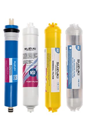 Kapalı Kasa Su Arıtma Cihazı Tam Set (8 Filtre) Mineral, Detoks Ve Alkali Filtre İlaveli