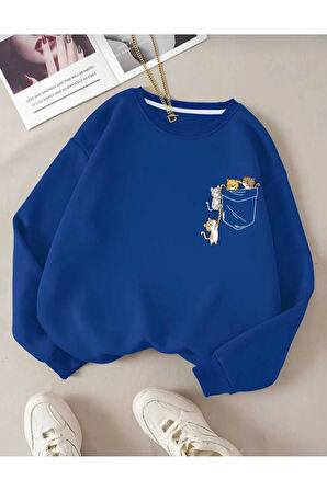 Malkoçbey oyaka baskılı cep baskılı  sweatşhirt