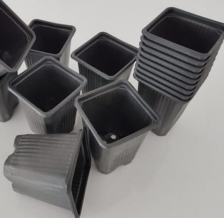 FİDE ÜRETİM SAKSISI 500 ADET -  KARE 8X8 CM VAKUM SAKSI