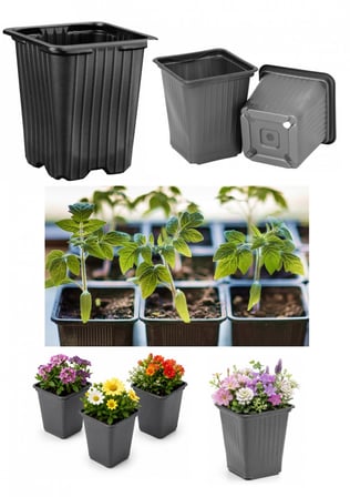 KARE ÜRETİM SAKSISI 500 ADET - 11X11 CM THERMOFORM SAKSI