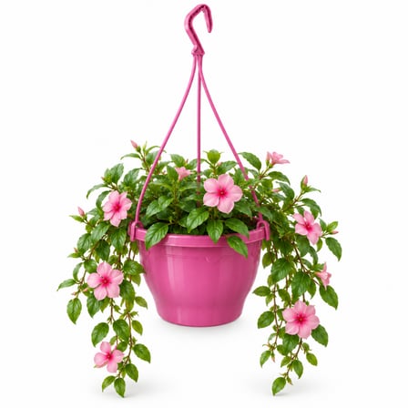 PEMBE FUŞYA ASKILI SAKSI 4.5 LT 10 ADET (24.7X15.2 CM)