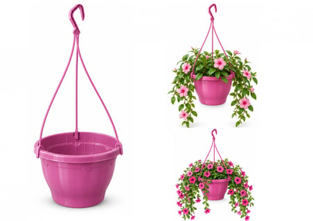 PEMBE FUŞYA ASKILI SAKSI 4.5 LT (24.7 CM X 15.2 CM)