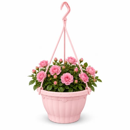 ŞEKER PEMBE ASKILI SAKSI 3 ADET 3.5 LT (22.5CM X 14 CM)