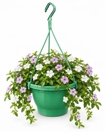 Yeşi̇L Askili Saksi 4.5 Lt (24.7 X 15.2 Cm /  60 Cm)