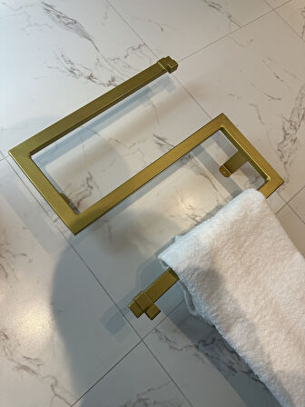 Sakura Mini S Dekoratif Havlu Askısı - Gold