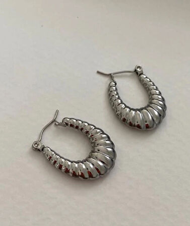 Çelik Silver Hafif Sallantılı Küpe