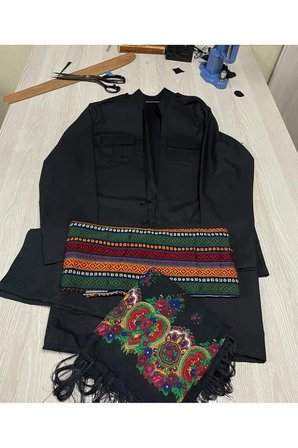 Erkek Yöresel Elbise Botani Desenli Şalvar Takımı, Şal U Şepik Puşi Hediyeli Yöresel kıyafet DÜĞÜN KINA DAVET
