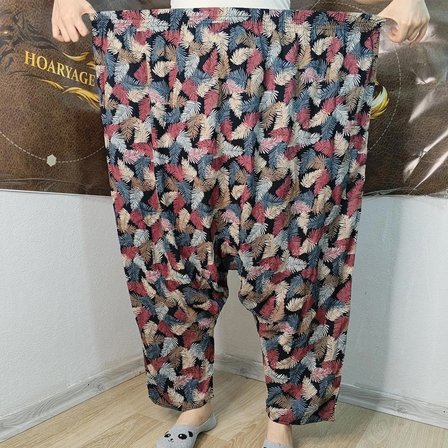 Otantik Köy Şalvarı %100 Pamuk Viskon Çiçek Desenli Rahat Kesim Ağlı Kadın Şalvarı 38BEDEN 100 KG