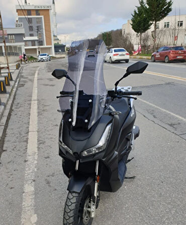 MOTOCAM Salcano Wind 150 Siperlik Ön Cam 2023-2025 Model 68cm Füme Renkli 4mm