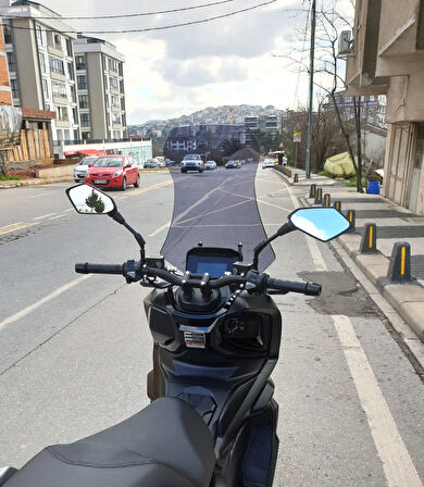 MOTOCAM Salcano Wind 150 Siperlik Ön Cam 2023-2025 Model 68cm Füme Renkli 4mm