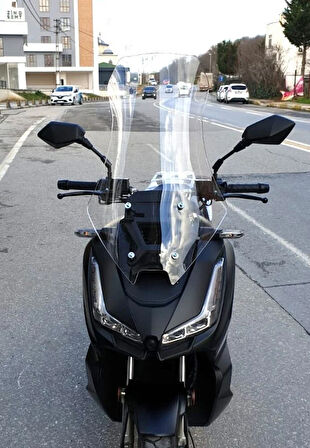 MOTOCAM Salcano Wind 150 Siperlik Ön Cam 2023-2025 Model 68cm Şeffaf Renkli 4mm