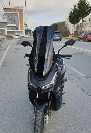 MOTOCAM Salcano Wind 150 Siperlik Ön Cam 2023-2025 Model 75cm Siyah Renkli 4mm