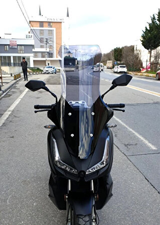 MOTOCAM Salcano Wind 150 Siperlik Ön Cam 2023-2025 Model 78cm Füme Renkli 4mm