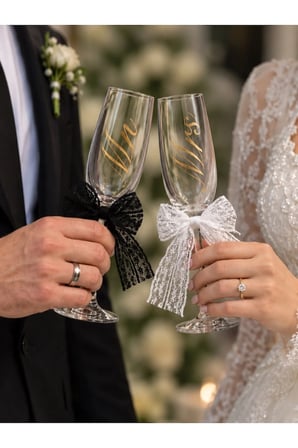 Gelin - Damat Kadehi İkili Şampanya Kadehi Parti Kadehi Şampanya Kadehi
