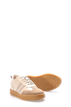 Hakiki İçi Dışı Deri Günlük Ortopedik Taban Kadın Sneakers Ayakkabı Snb42