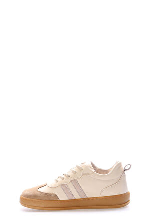 Hakiki İçi Dışı Deri Günlük Ortopedik Taban Kadın Sneakers Ayakkabı Snb42