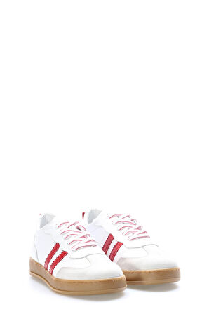 Hakiki İçi Dışı Deri Günlük Ortopedik Taban Kadın Sneakers Ayakkabı Snb42