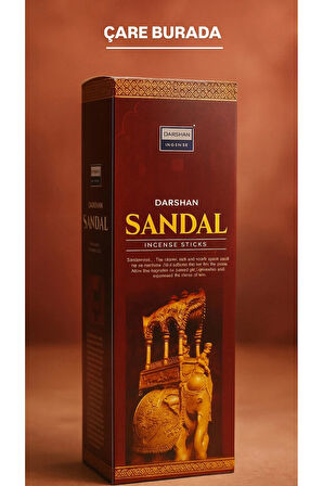 Darshan Incense - Sandal 20'li Çubuk Tütsü (Duygusal Denge & Negatif Enerji Temizleme)