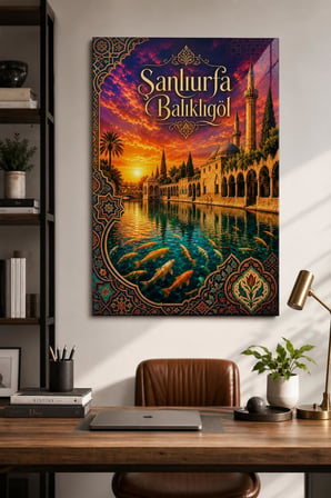 Şanlıurfa Balıklıgöl Baskılı Cam Tablo – UV Baskı Dekoratif Duvar Tablosu