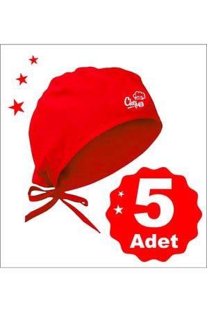 Şapkalı Chef Bonesi 5 Li Set Bone | Özel Tasarım Aşçı Ve Şef Bonesi | Bone Ve Bandana