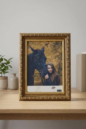 Osmanlı Saray Serisi 10x15 cm Fotoğraf Çerçevesi Camlı Ayaklı Dekoratif Masaüstü & Duvar Tipi Plastik Çerçeve