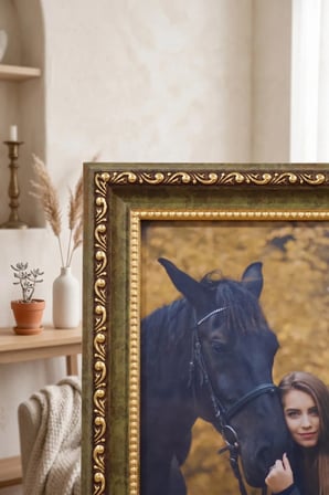 Osmanlı Saray Serisi 10x15 cm Fotoğraf Çerçevesi Camlı Ayaklı Dekoratif Masaüstü & Duvar Tipi Plastik Çerçeve